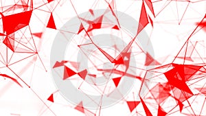 Abstract background with connecting dots and lines. Network connection structure. Plexus effect