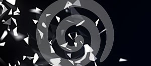 Abstract background with connecting dots and lines. Network connection structure. Plexus effect. 3d Widescreen.