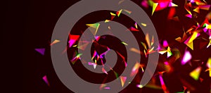 Abstract background with connecting dots and lines. Network connection structure. Plexus effect. 3d Widescreen.