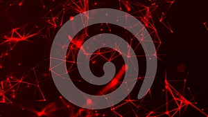 Abstract background with connecting dots and lines. Network connection structure. Plexus effect. 3d.