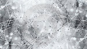 Abstract background of connecting dots and lines. Network connection structure. Plexus effect. Science and technology concept