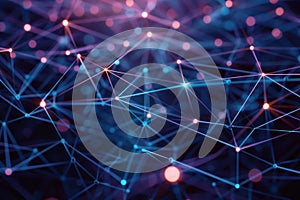 Plexus network showing data connections with glowing nodes