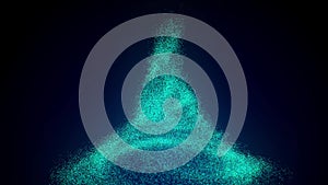 Abstract background with connecting dots . Network connection structure.Big data visualization. Digital background. Analytics