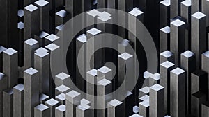 Abstract background from cubes. Isometric 3D render.