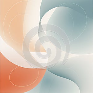 Abstract Background With Curvaceous Simplicity In Soft Colors