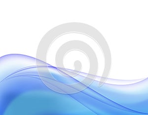 Abstract background curve line blue light and blend element with copy space