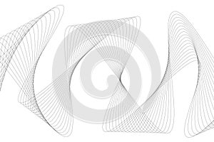 Abstract background with curved wavy lines. Vector illustration for design