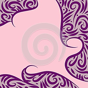 Abstract background with curvy shapes and wavy lines and a copy space
