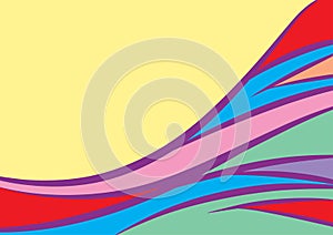 Abstract background with curvy shapes and wavy lines and a copy space