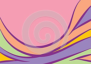 Abstract background with curvy shapes and wavy lines and a copy space