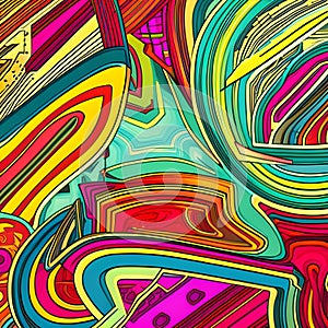 Abstract background in cyberpunk style. Geometric pattern in modern style. The image was created using generative AI