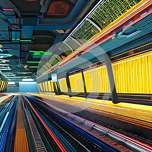 Abstract background in cyberpunk style. Geometric pattern in modern style. The image was created using generative AI