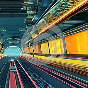 Abstract background in cyberpunk style. Geometric pattern in modern style. The image was created using generative AI