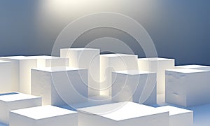 Abstract background of 3d blocks, cubes, boxes, generated by artificial intelligence.