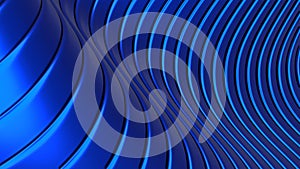 Abstract background, 3d blue color wavy stripes pattern, interesting striped wallpaper