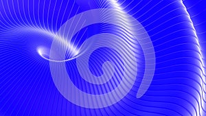 Abstract background, 3d bluecolor wavy stripes pattern, interesting spiral design