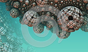 Abstract background 3D, fantastic underwater constructions