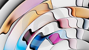abstract background, 3d rendering, curved lines and a fluid gradient of pastel and bold colors. Fluted glass effect photo