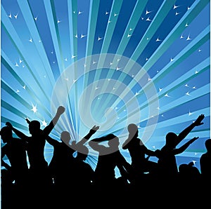 Abstract background with dancers