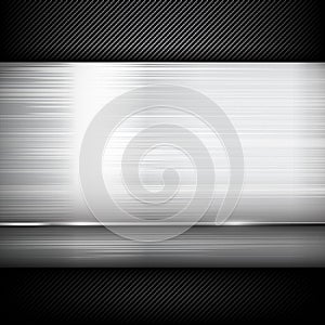 Abstract background dark and black carbon fiber with polish steel texture vector illustration 011