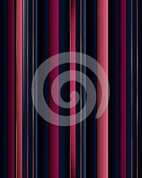 Abstract background with dark blue, pink and gold straight vertical stripes in luxurious style