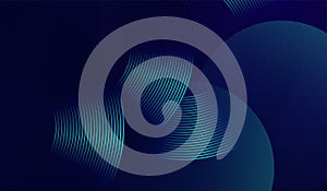 Abstract background with Dark blue background with visually dynamic tech-themed backdrop with smooth gradient curves and