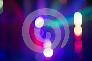 Abstract background with defocused bokeh colorful lights