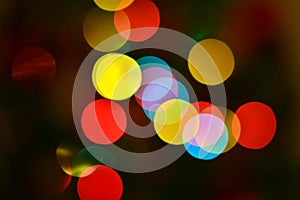 Abstract background of defocused Christmas lights red, green, photo