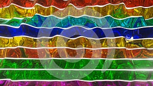 Abstract background of deformed multicolored stripes. 3d render illustration