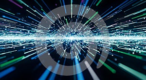 Abstract Data Stream Digital Network, Technology, Connection