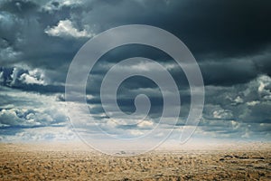 Abstract background of desert and cloudscape photo