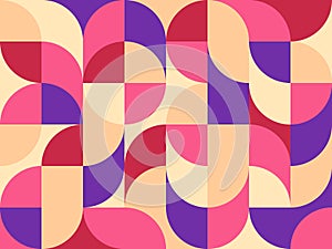 Abstract background design in Bauhaus style. Vector pattern with punchy colors