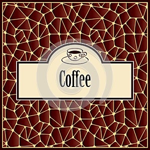 Abstract background with design element - cup of coffee.