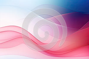 Abstract background design featuring a smooth wave pattern in a gradient of pink and blue