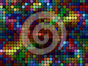 Abstract background design using multi-colored squares