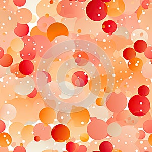 Abstract background with different circles in orange and red (tiled)