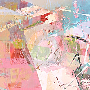 Abstract Background Digital Art Mixed Media Multicolored