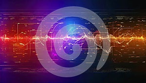 Abstract background of digital code flow, neural networks, artificial intelligence,