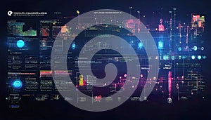 Abstract background of digital code flow, neural networks, artificial intelligence,