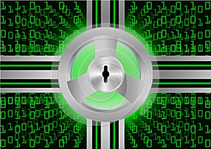 Abstract background Digital security protection; Cyber security concept