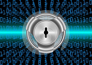 Abstract background Digital security protection and Encryption Data