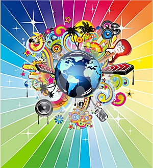 Abstract Background For Disco Flyers