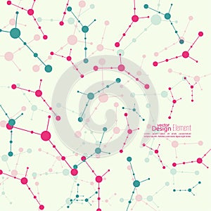 Abstract background with DNA molecule structure