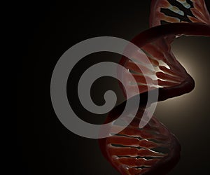 Abstract Background. DNA Realistic. Shadow DNA colored.