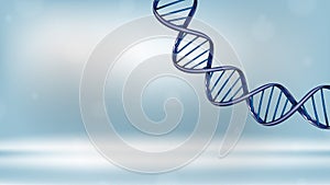 Abstract background with dnk spiral for information and medicine template. Vector Illustration