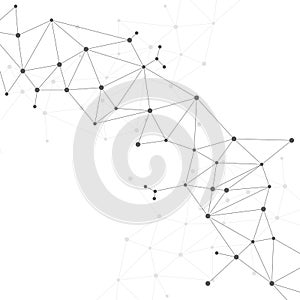 Network Connecting dot polygon background