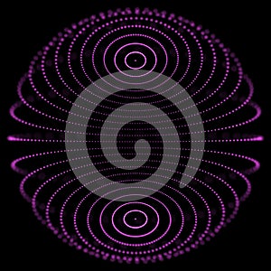 Abstract background with dots. Big data visualization. 3d rendering