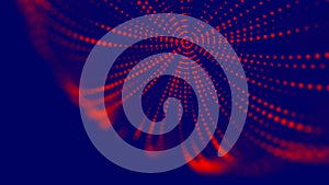 Abstract background with dots. Big data visualization. 3d rendering