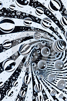 The abstract background with drops