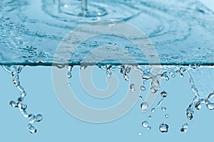 Abstract background. Drops of water on the window. water pours on a piece of clear glass